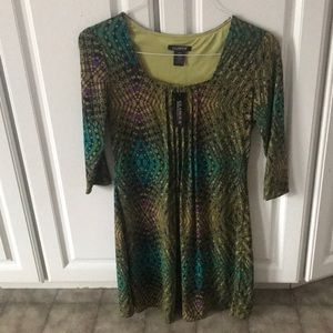 Green 3/4 sleeve dress